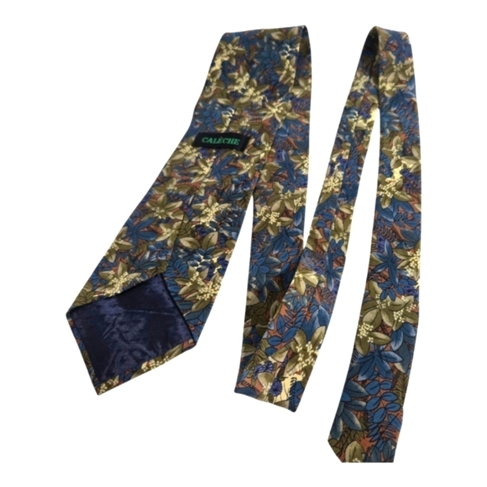 Caleche Flower Print 100%Silk Necktie